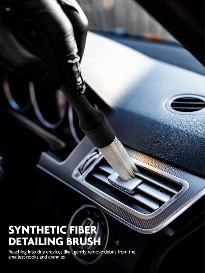 Fantasticlean 9PCS Car Interior Detailing Set, Microfiber Cloth & Applicator