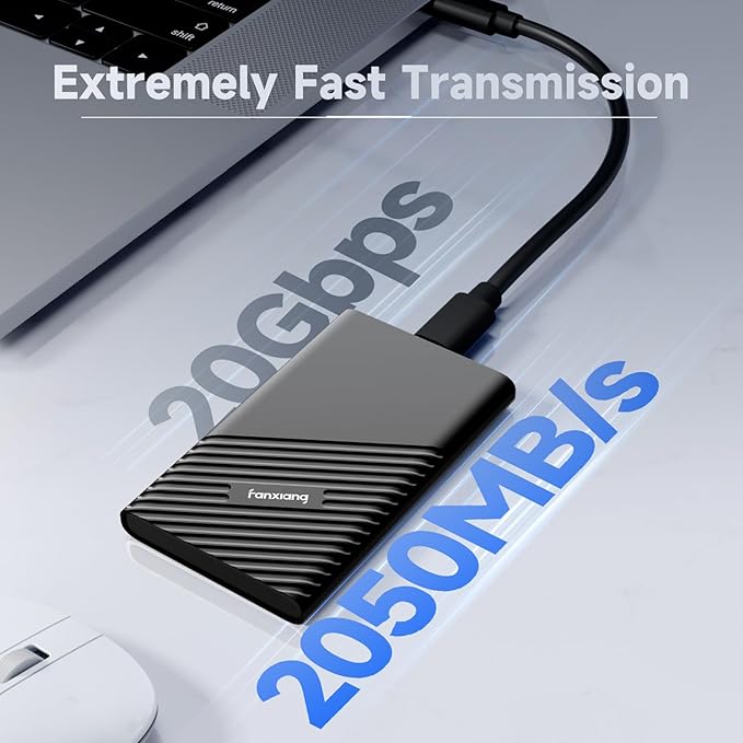 fanxiang 500GB External SSD Portable, USB C External Solid State Drive External