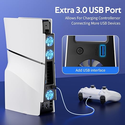 Cooling Fan for PS5 Slim, Compatible
