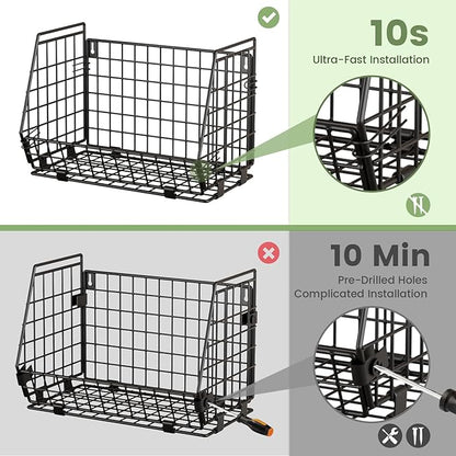Wire Fruit Basket for Kitchen Storage: Hanging and Counter Wall Fruit Basket