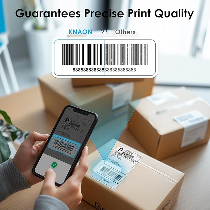 Shipping Thermal Label Printer, 4x6 Portable Label Printer, Support iPhone