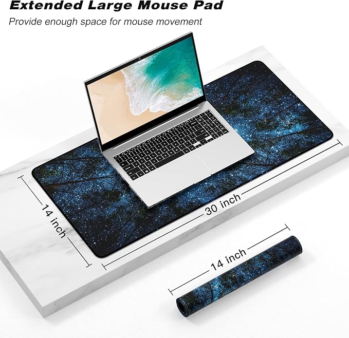 Extended Gaming Mouse Pad, XXL Large Mouse Mat 30 x 14 Inch, Big Computer