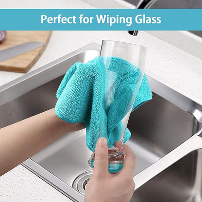 HOMEXCEL Microfiber Cleaning Cloth, 8 Pack Cleaning Rags, Cleaning Towels