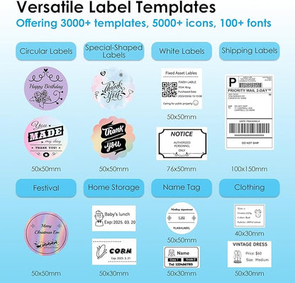 Shipping Thermal Label Printer, 4x6 Portable Label Printer, Support iPhone