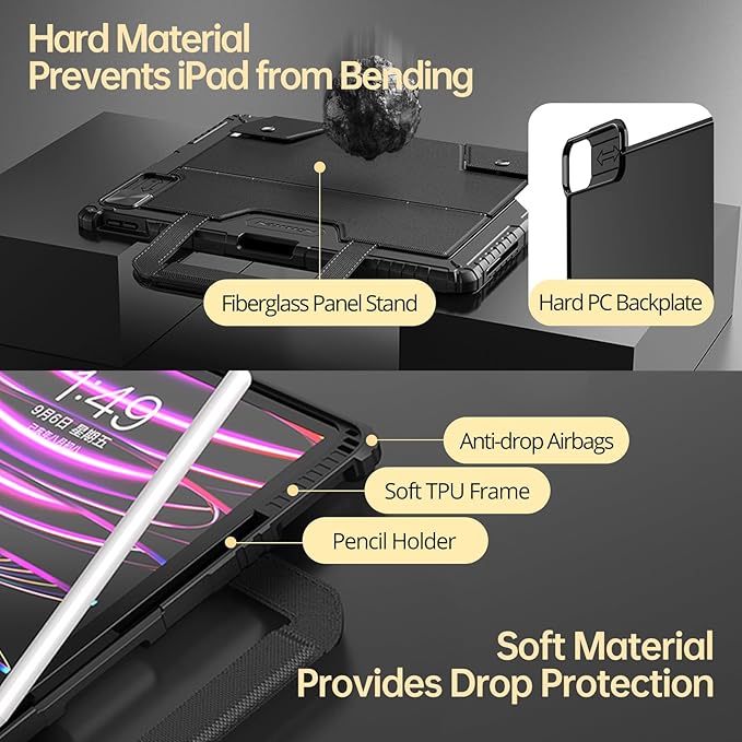 Nillkin Magic Keyboard Case for iPad Pro 13 inch M4 2024, Handheld Case for
