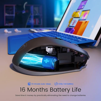 Wireless Mouse, D-09 Computer Mouse USB Cordless Mice