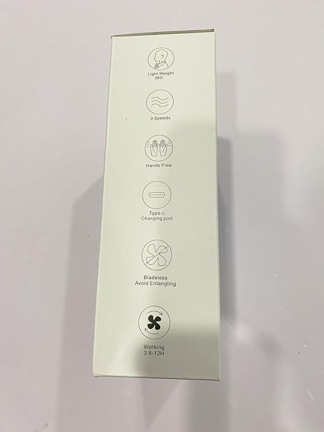 AMACOOL Bladeless Neck Fan Portable Personal Fan 5000mAh Rechargeable Battery