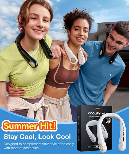 TORRAS COOLiFY Air Neck Fan Air Conditioner, 3D Airflow, Light Portable Fan