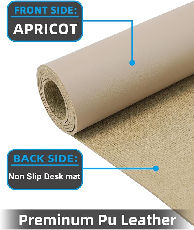 Leather Desk Pad Protector, Large Desk Mat, Mouse Pad, Non-Slip PU Leather Desk