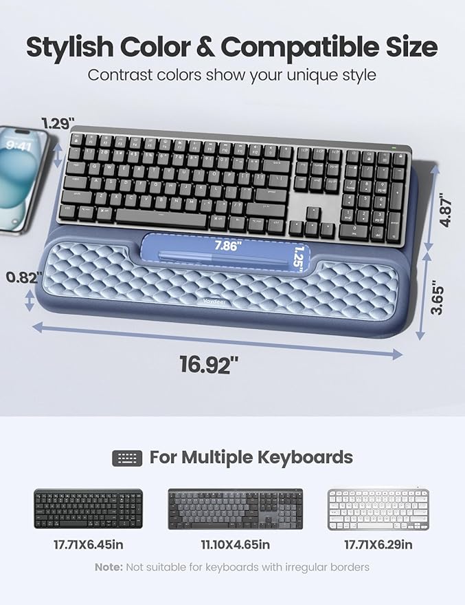 Vaydeer Wrist Rest with Keyboard Stand, Computer Wrist Support Pad, Ergonomic