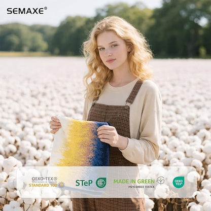 SEMAXE Hand Towels for Bathroom, 100% Cotton Towels
