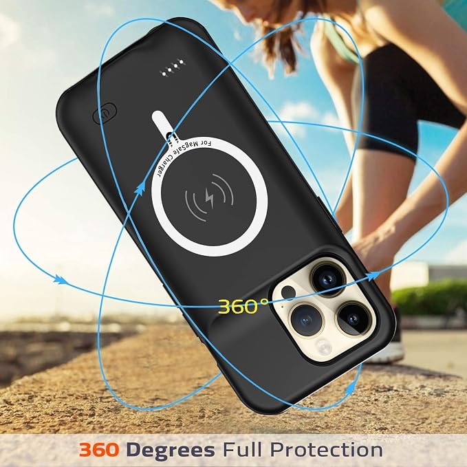 Battery Case for iPhone 14 Pro Max, Upgraded 10800mAh Rechargeable Portable