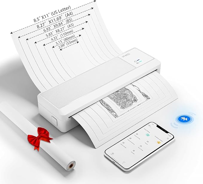 vretti P83 Portable Printers Wireless