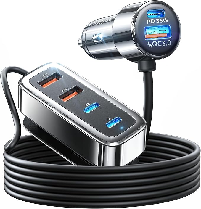 AINOPE 108W USB C Car Charger