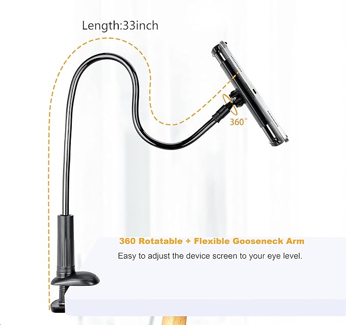 Gooseneck Tablet Phone Holder | Kindle Stand Holder