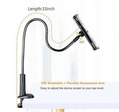Gooseneck Tablet Phone Holder | Kindle Stand Holder