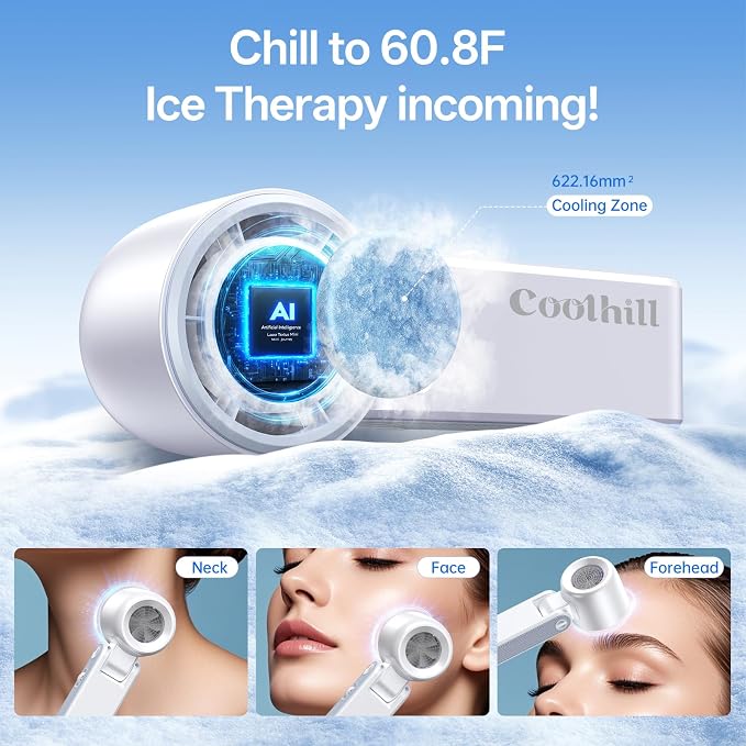 Handheld Portable Fan with Ice Cooler: 100-Speed 5500mAh Rechargeable Handheld