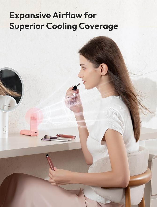 Aecooly Slim Handheld Fan, Mini Thin Portable Fan, Small Rechargeable Pocket