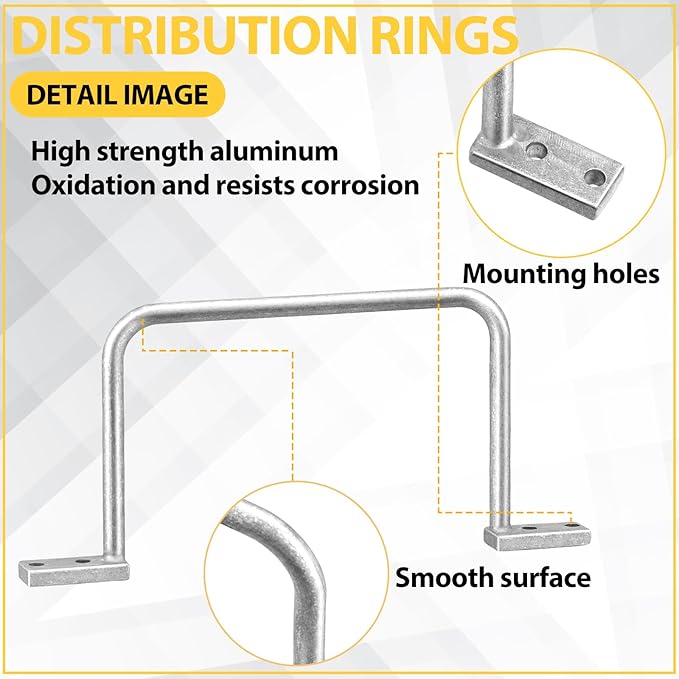 50 Pcs Distribution Rings Aluminum D Ring