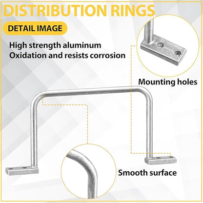 50 Pcs Distribution Rings Aluminum D Ring
