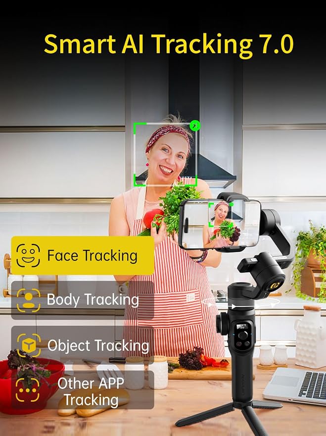 Gimbal Stabilizer for Smartphone, 3-Axis Industry-Standard Gimbal w/360°Rotation