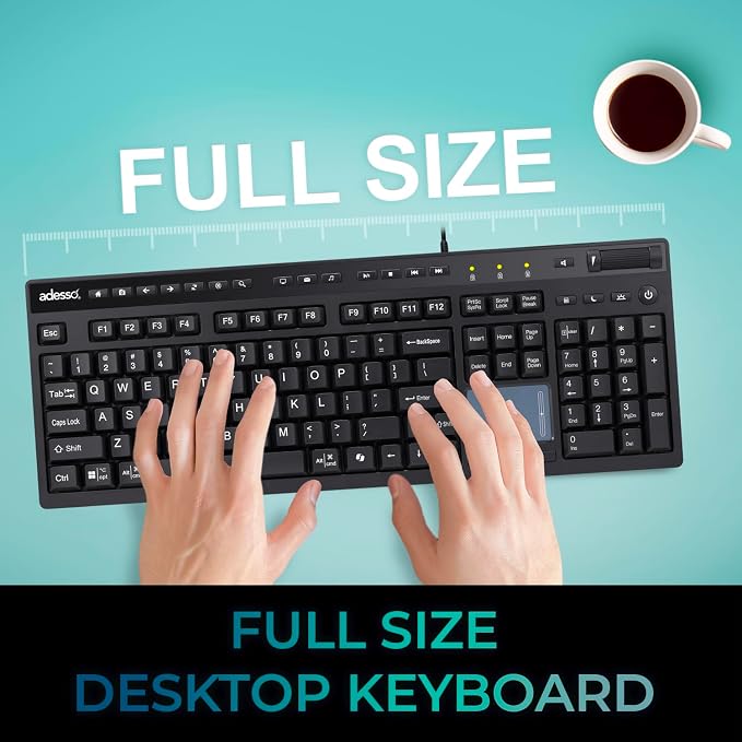 Adesso EasyTouch 445 Multi-Channel Wired Touchpad Keyboard