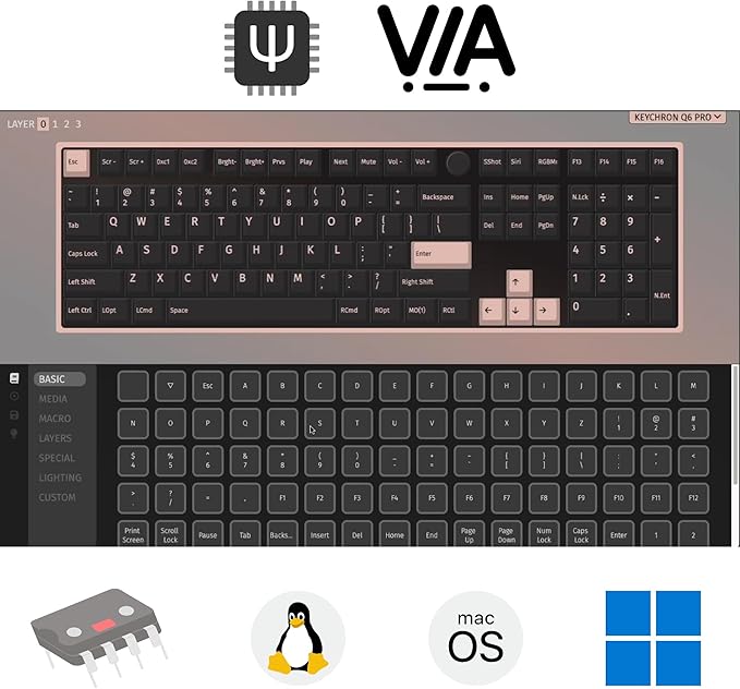 Keychron Q6 Pro Full Aluminum Wireless Bluetooth Custom Mechanical Keyboard