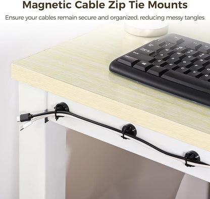 Magnetic Cable Zip Tie Mounts, Wire Management Bases