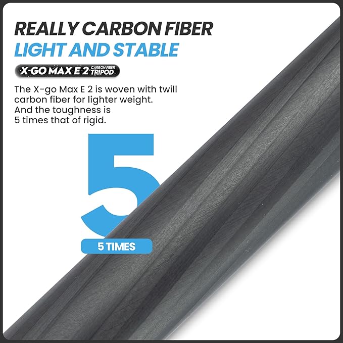 Fotopro 68" Carbon Fiber Travel Tripod, Heavy Duty Camera Tripod
