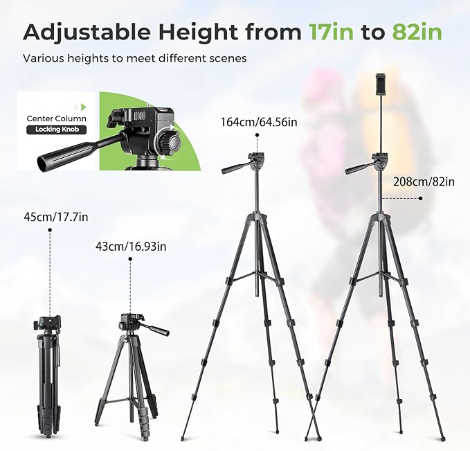 Aureday Phone Tripod, Wireless Remote and Phone Holder, Extendable Cell