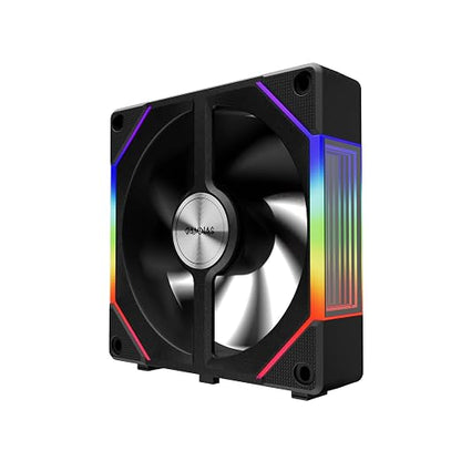 GAMDIAS 120mm ARGB PWM Case Fan, 2 Blades in 1 Fan Pack, Sync