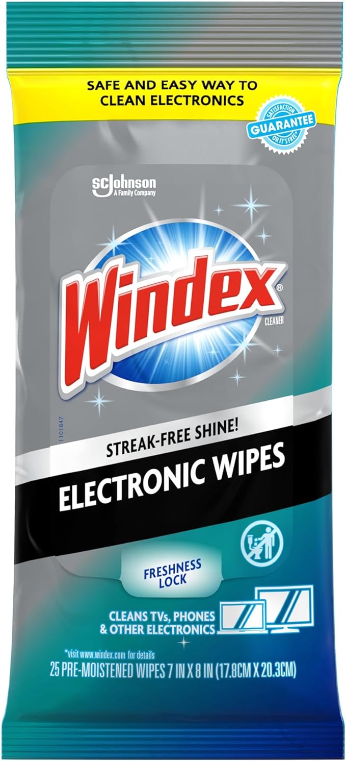 Windex Electronic Cleaning Wipes, Pre-Moistened Screen Wipes