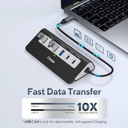 USB C Hub, INTPW 9-in-1 USB Multiport Adapter