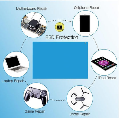 Anti-Static Mat Kits Includes Heat Resistant ESD Mats Anti Static Wrist Straps