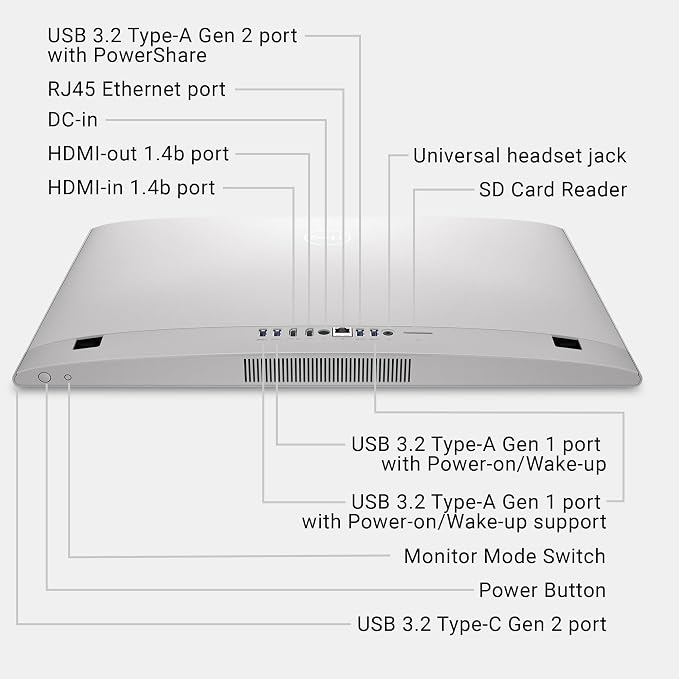 Dell 24 All-in-One Desktop ec24250-23.8-inch FHD Display, Intel Core 3