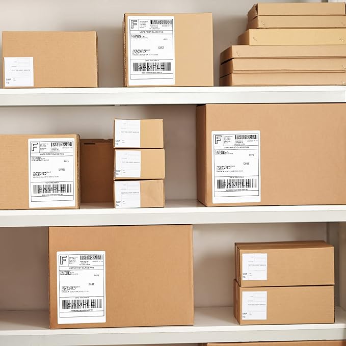 FungLam 2 Rolls 4x6 Direct Thermal Shipping Labels, 250 Labels/Roll, Compatible