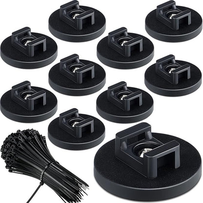 Yookeer 60 Pieces Magnetic Zip Tie Mount Multipurpose Cable Holder Magnets
