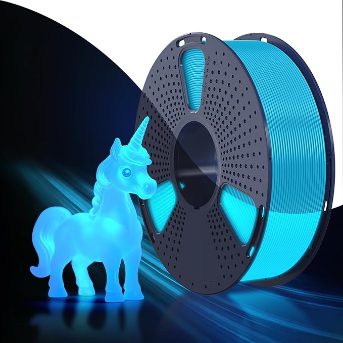 SUNLU PETG Glow in The Dark Filament, Luminous PETG 3D Printer Filament 1.75mm