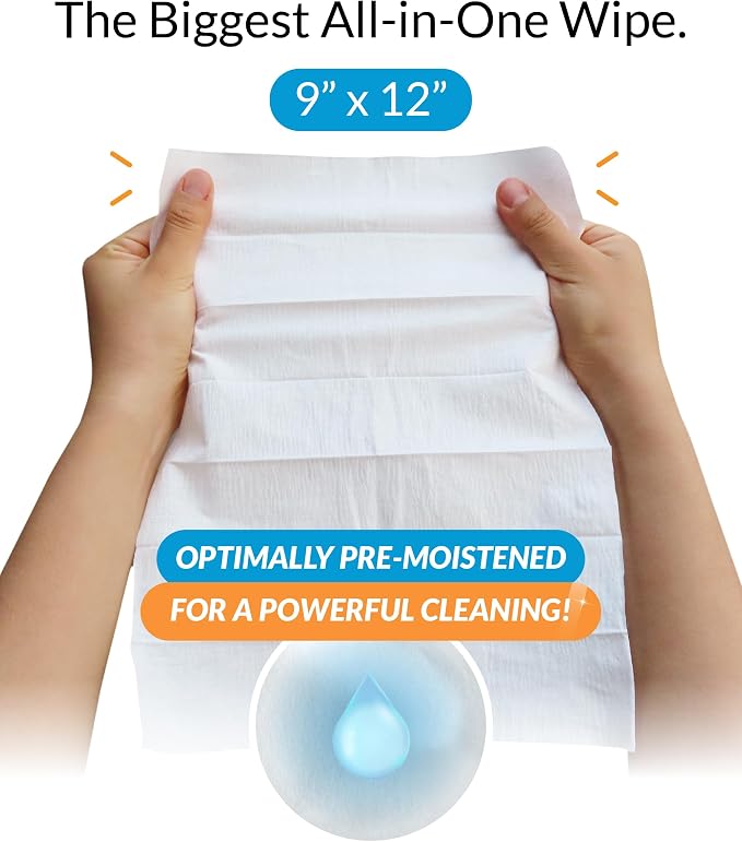 iCloth XL Screen Cleaning Wipes, Lint-Free and Streak-Free, Fast-Drying