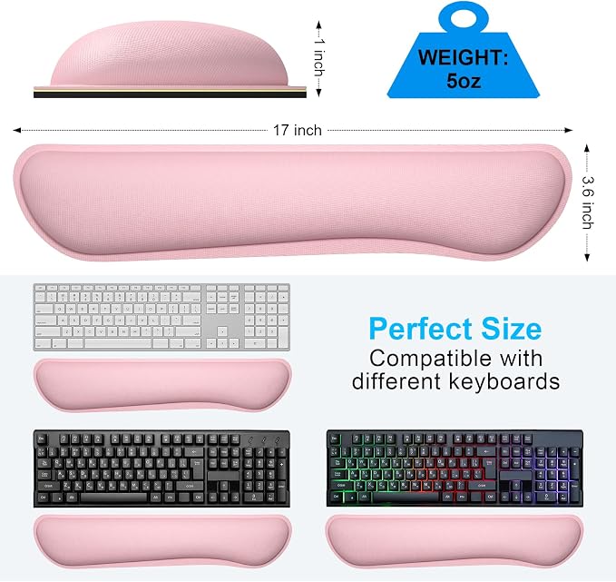 Dapesuom Enlarge Keyboard Wrist Rest, Cute Memory Foam Keyboard Wrist Cushion