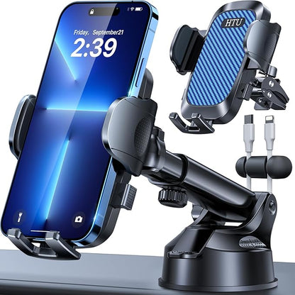 HTU 2025 Best Car Phone Holder 【Ultimate 5-in-1 & Upgraded 100+LBS Strongest