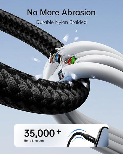 Multi Charging Cable 2Pack 6FT, 3 in 1 Charger Cable Braided Universal Phone