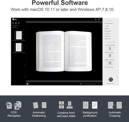 CZUR ET18 Pro Professional Document Scanner, 2nd Gen Auto-Flatten & Deskew Tech
