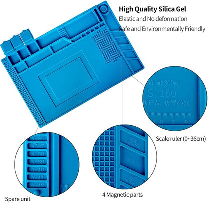 Kaisi S-160 Soldering Mat Insulation Silicone Magnetic Repair Work Station Mat