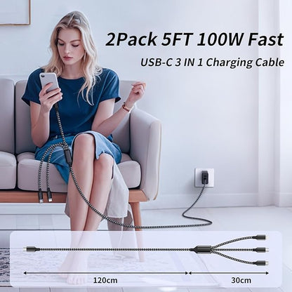 100W USB C Multi Charging Cable