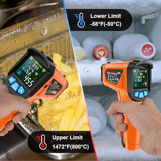 MESTEK Infrared Thermometer Gun, Non Contact Digital Laser Thermometer