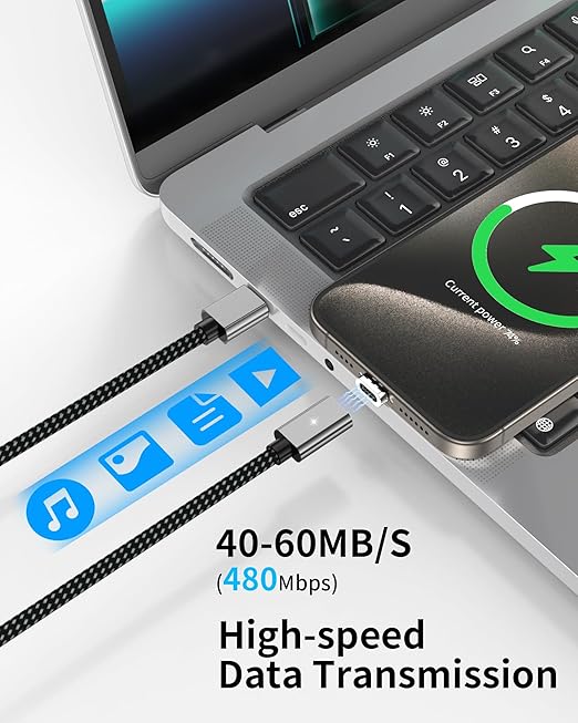 ZBF 100W USB C Magnetic Charging Cable, Magnetic Charger Cable