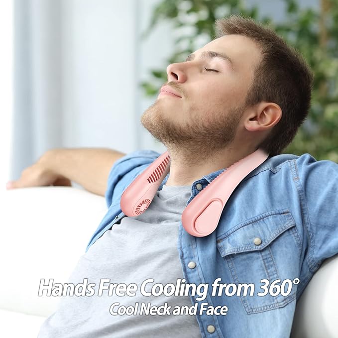 AMACOOL Bladeless Neck Fan Portable Personal Fan 5000mAh Rechargeable Battery