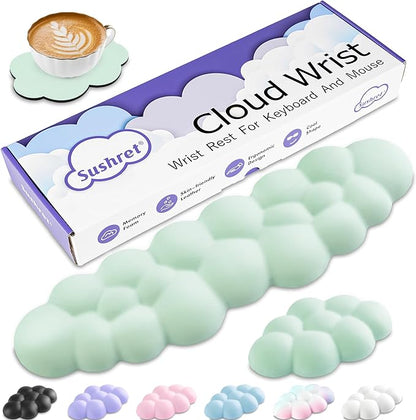 Cloud Wrist Rest Keyboard, Cloud Keyboard Wrist Pad Set