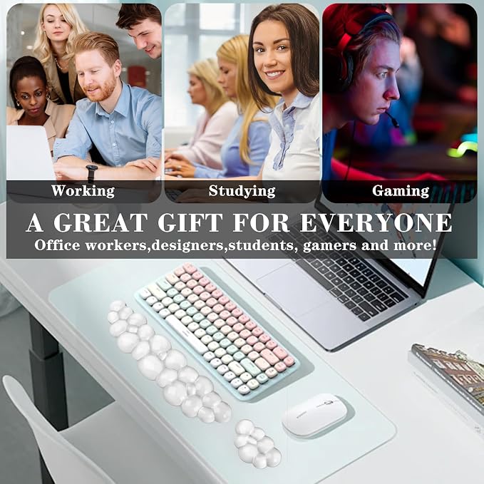 Gel Cloud Keyboard and Mouse Wrist Rest, Cute Wrist Support and Arm Support
